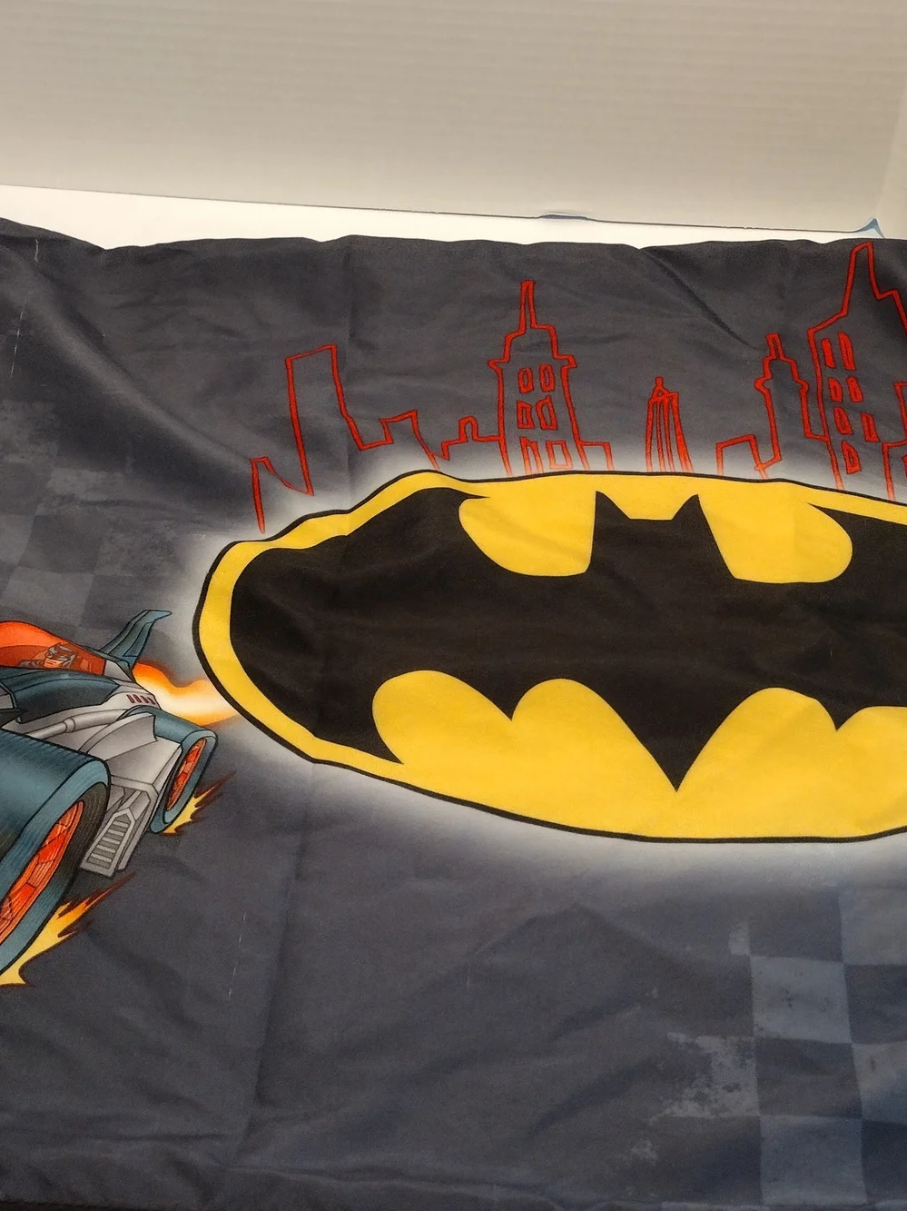 Batman Themed Flat Sheet and Pillow Case Set